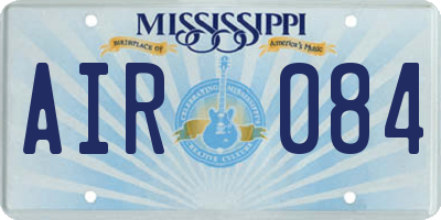 MS license plate AIR084