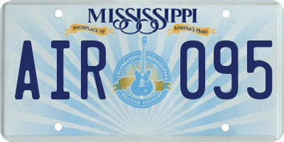 MS license plate AIR095
