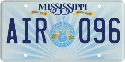 MS license plate AIR096