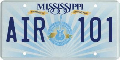 MS license plate AIR101
