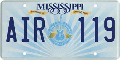 MS license plate AIR119