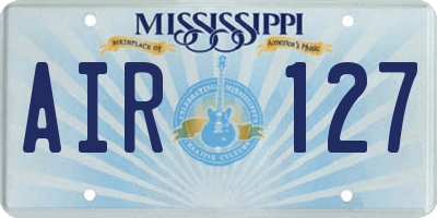 MS license plate AIR127