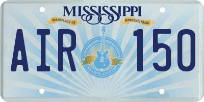 MS license plate AIR150