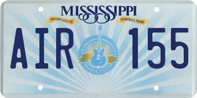 MS license plate AIR155