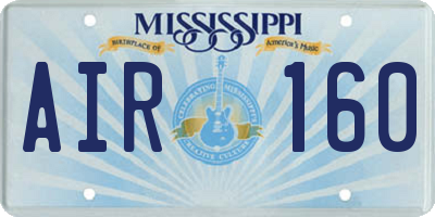 MS license plate AIR160