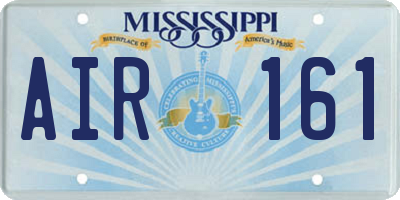 MS license plate AIR161