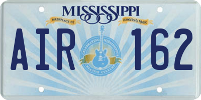 MS license plate AIR162
