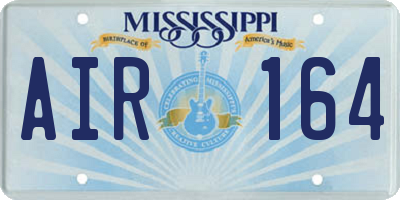 MS license plate AIR164