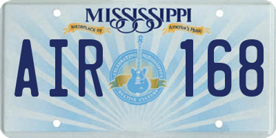 MS license plate AIR168
