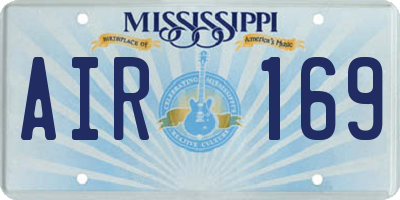 MS license plate AIR169