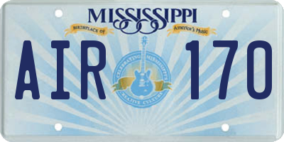 MS license plate AIR170