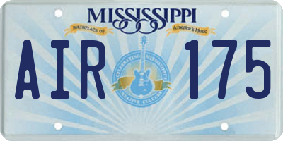 MS license plate AIR175