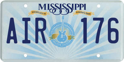 MS license plate AIR176