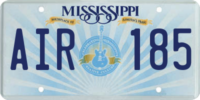 MS license plate AIR185