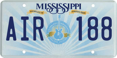 MS license plate AIR188