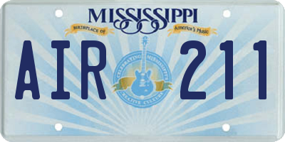 MS license plate AIR211