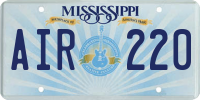 MS license plate AIR220