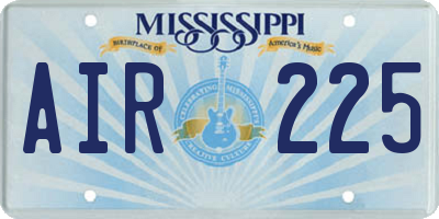 MS license plate AIR225