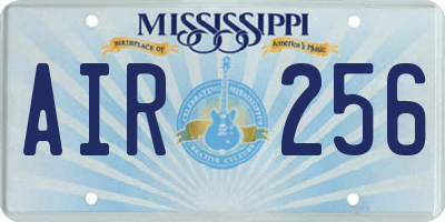 MS license plate AIR256