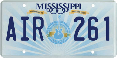 MS license plate AIR261