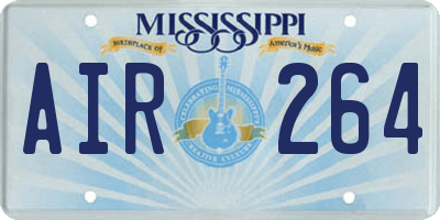 MS license plate AIR264