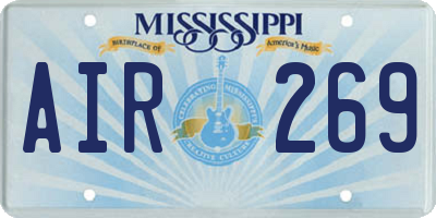 MS license plate AIR269