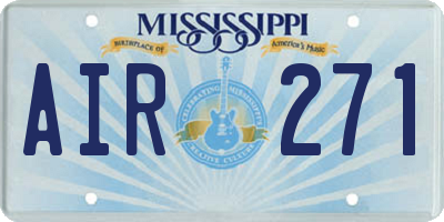 MS license plate AIR271
