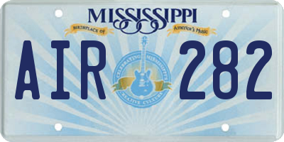 MS license plate AIR282