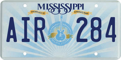 MS license plate AIR284