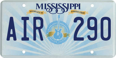MS license plate AIR290