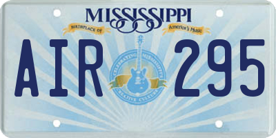 MS license plate AIR295