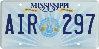 MS license plate AIR297