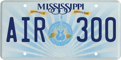 MS license plate AIR300