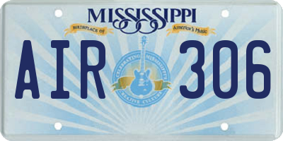 MS license plate AIR306