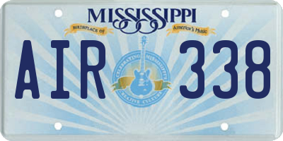 MS license plate AIR338