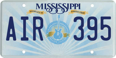 MS license plate AIR395
