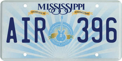 MS license plate AIR396