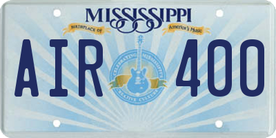 MS license plate AIR400
