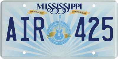 MS license plate AIR425