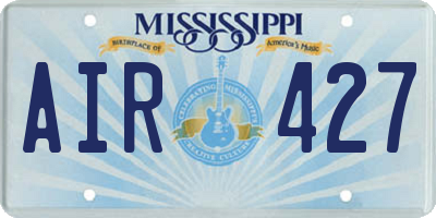 MS license plate AIR427