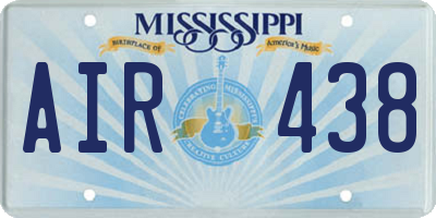MS license plate AIR438