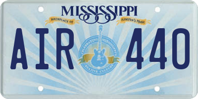 MS license plate AIR440