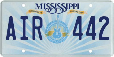 MS license plate AIR442