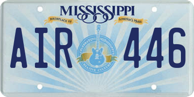 MS license plate AIR446