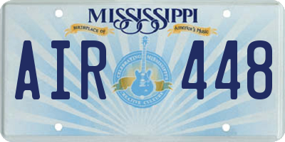 MS license plate AIR448