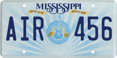 MS license plate AIR456