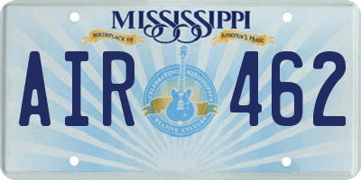 MS license plate AIR462