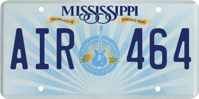 MS license plate AIR464