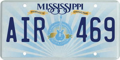 MS license plate AIR469