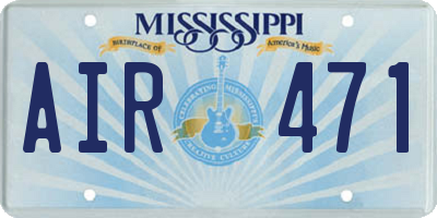 MS license plate AIR471